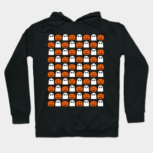 Spooky Ghosts And Pumpkins Pattern Hoodie